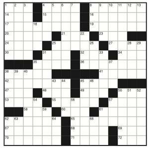 example crossword grid